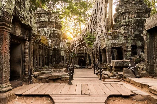 Dentro de Ta Prohm