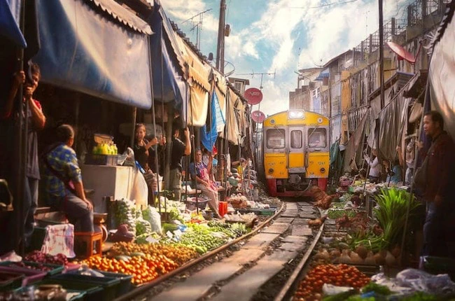 Bangkok - Mercado de tren
