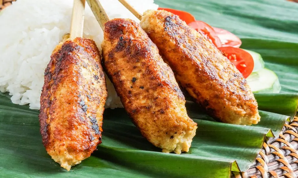Sate Lilit - brochetas en Bali