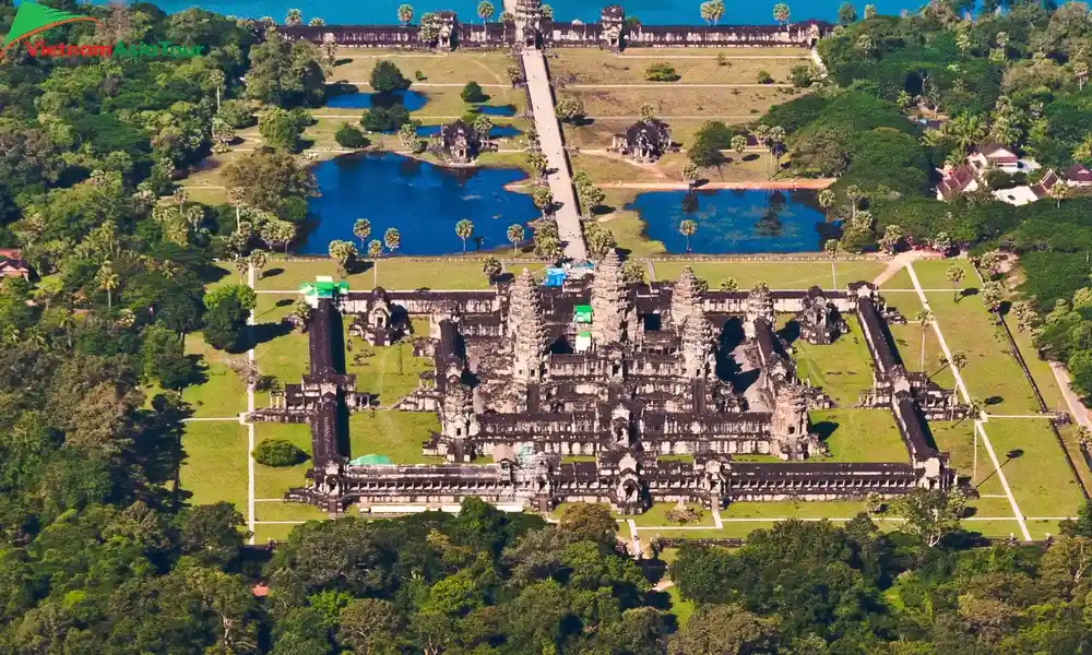 Templos Angkor con la vista alta
