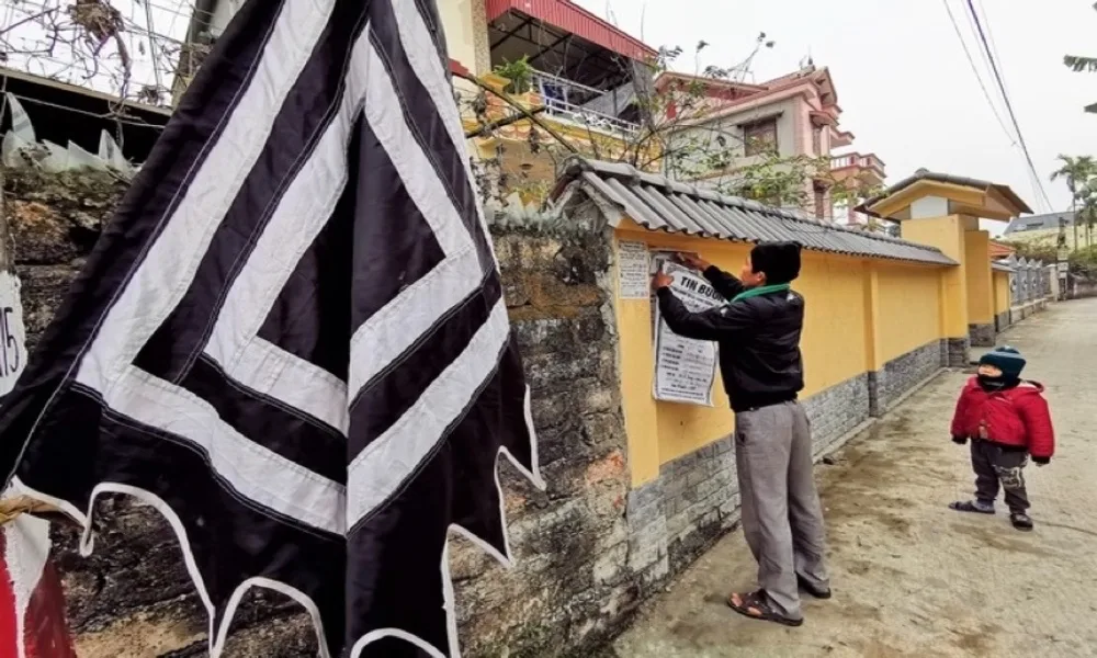 Bandera funeral en Vietnam