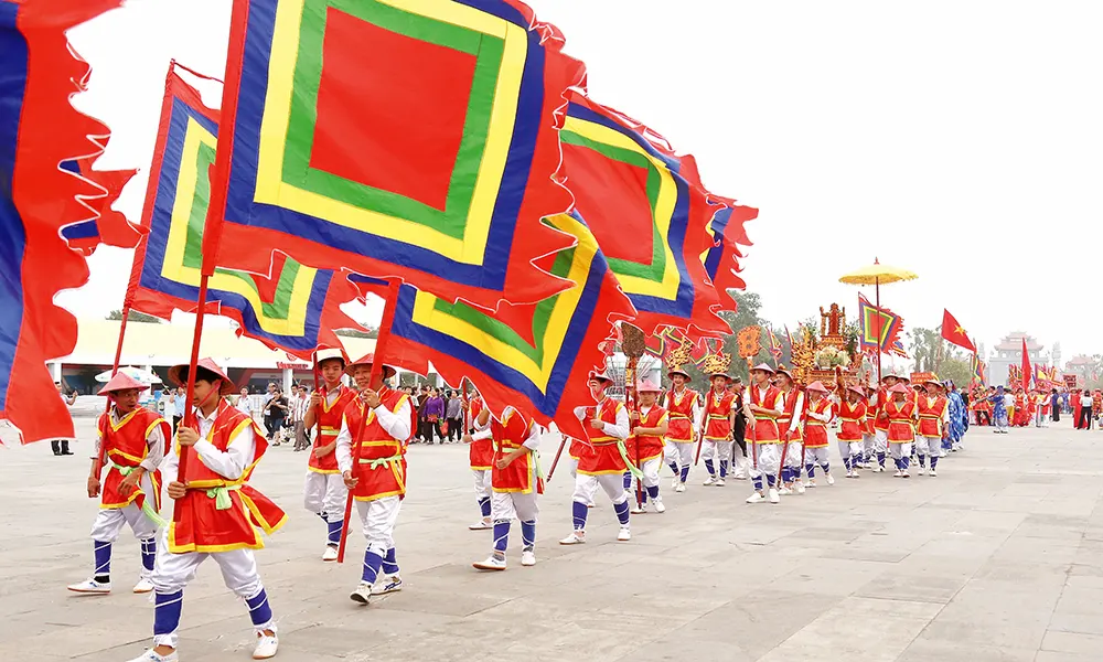 Banderas en las fiestas vietnamitas