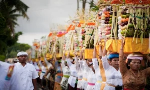 Brillante festival Galungan en Bali