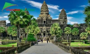 El templo de Angkor Wat en la mejor temperatura.