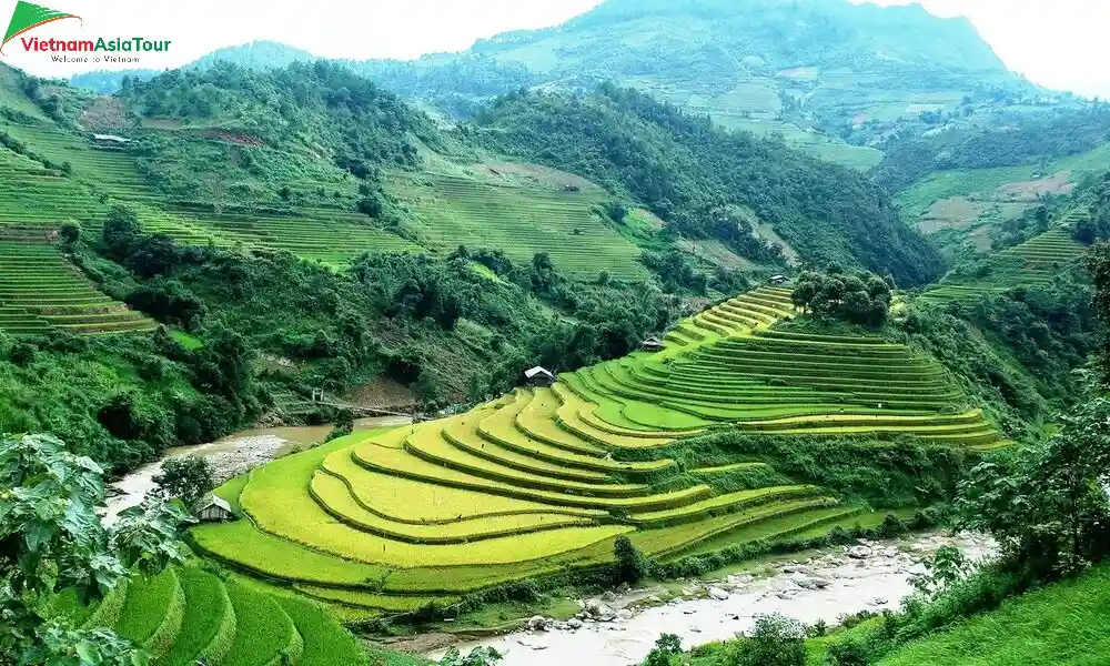 El paisaje hermosa de Mu Cang Chai