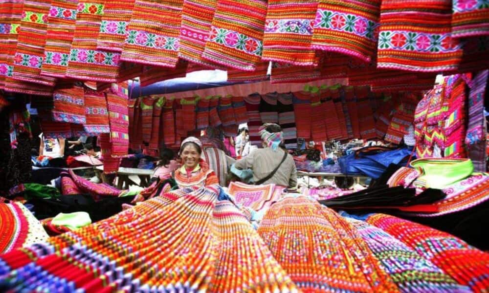 Mercado local en Mu Cang Chai