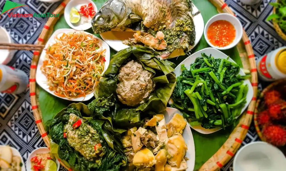 Probar las comidas locales en Mai Chau