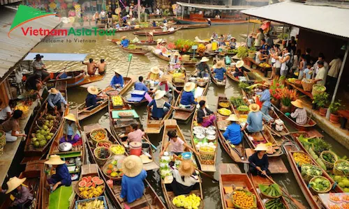 Pueblo flotante de Damnoen Saduak