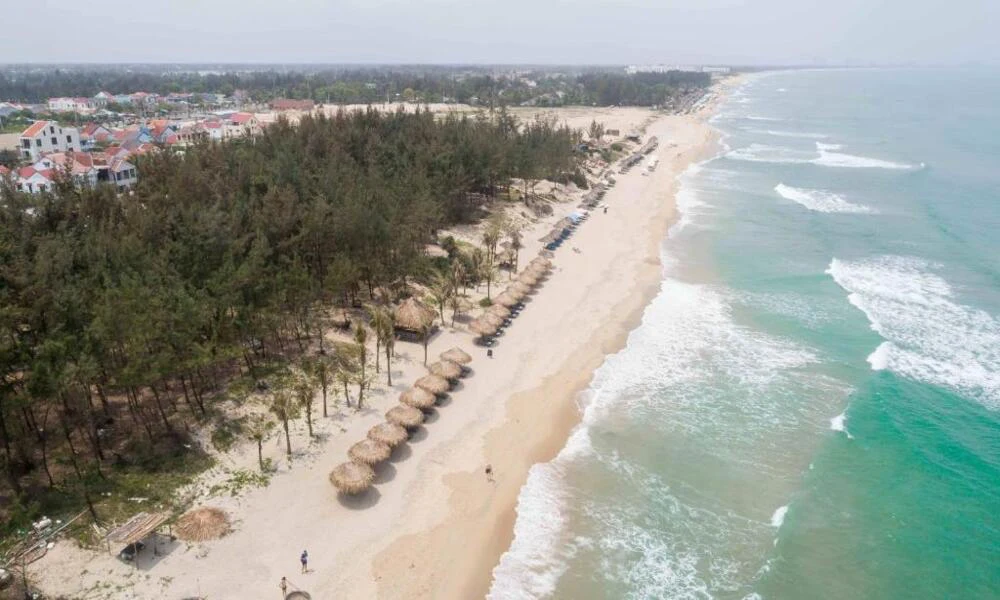 Toda la playa desde arriba en Hoi An