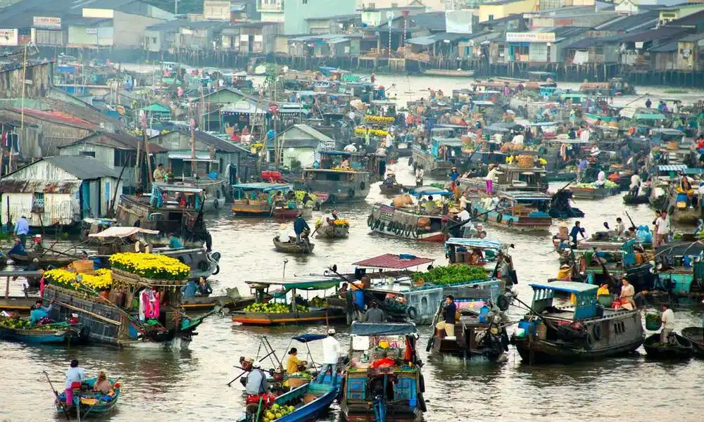 Vida flotante en Vinh Long