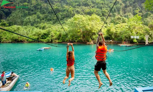 Zipline en el río Chay