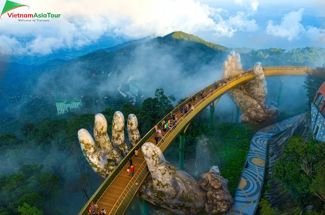 Puente Dorado Vietnam, el puente único e impresionante