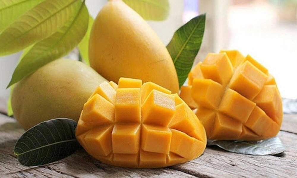 Rodajas de mango maduro
