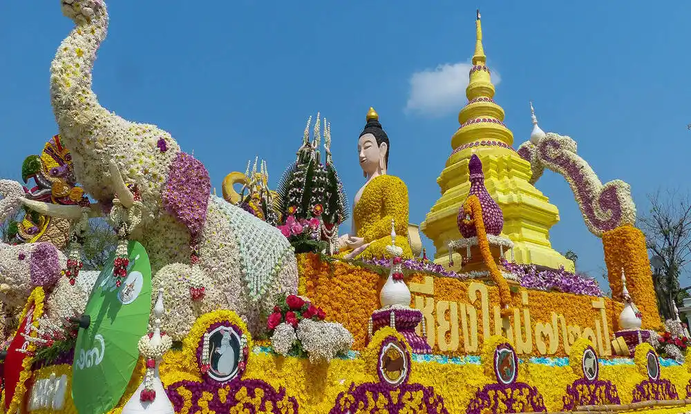 Fiesta de las flores en Chiang Mai-