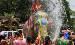 Fiesta del agua Songkran-