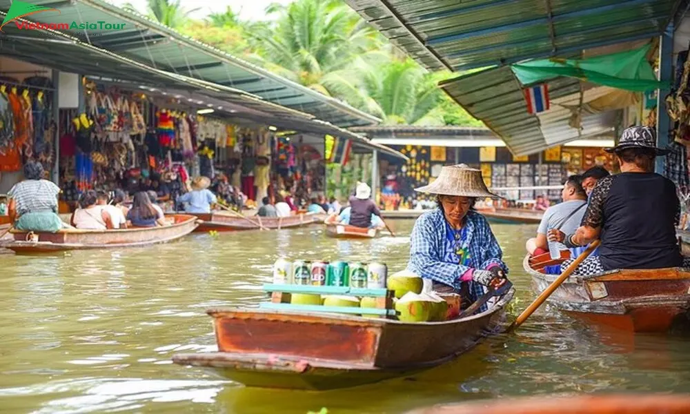 Explorar los mercados flotantes Bangkok