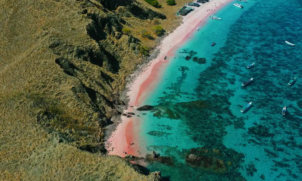 Playa Rosada en Indonesia