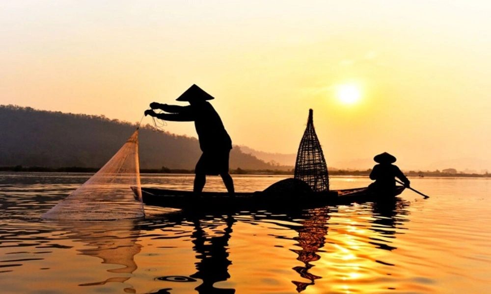Pesca en el lago