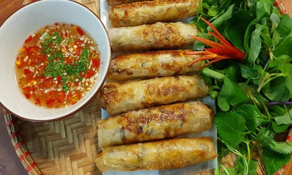 Rollitos de primavera de camarones y carne