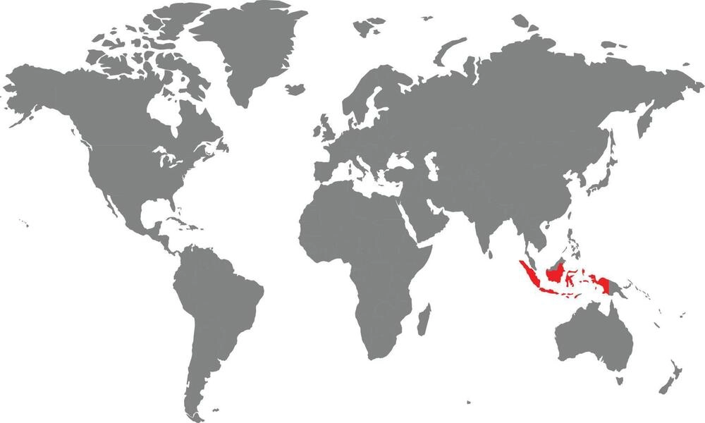 Indonesia en el mapa