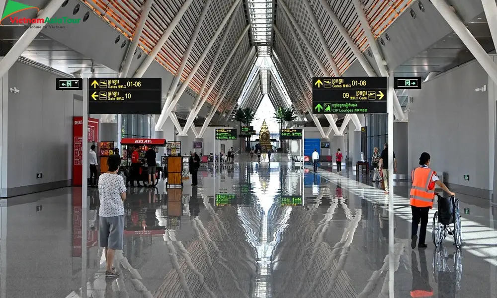 La zona de la puerta de embarque