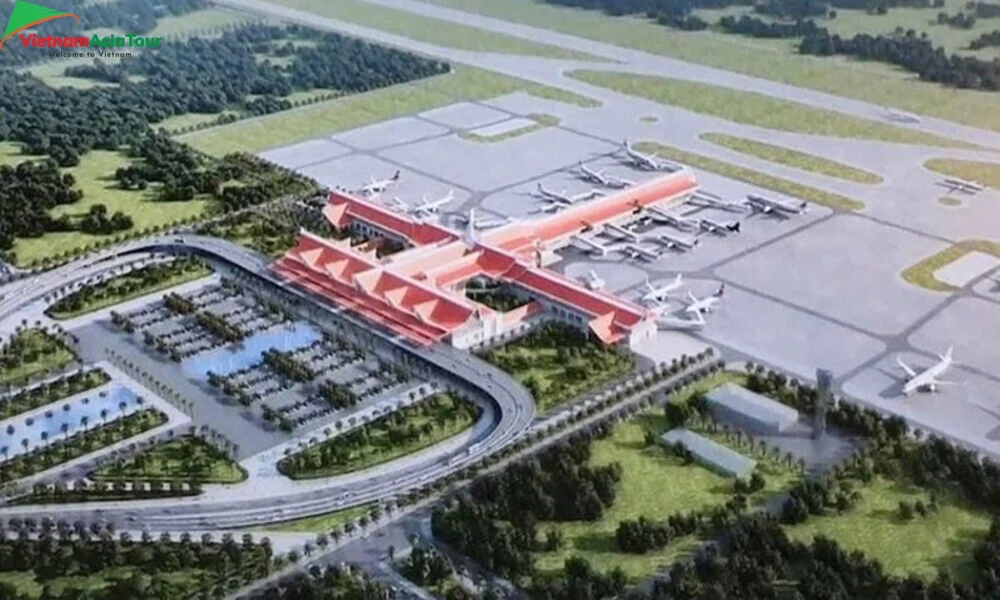 Vista del aeropuerto de Siem Reap-Angkor desde arriba