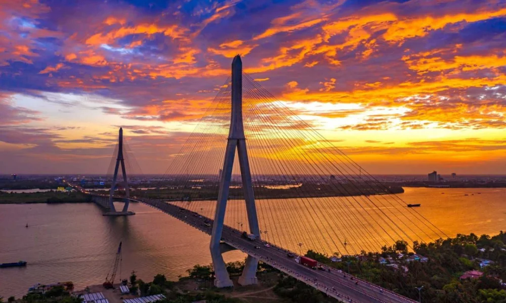 Contemplar el atardecer en Can Tho