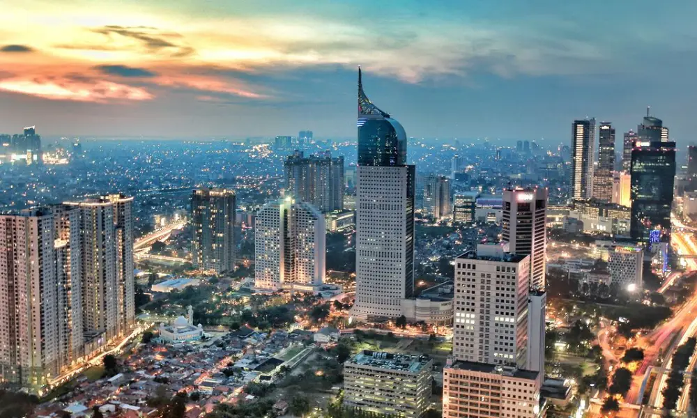 Toda la vista de Indonesia desde arriba