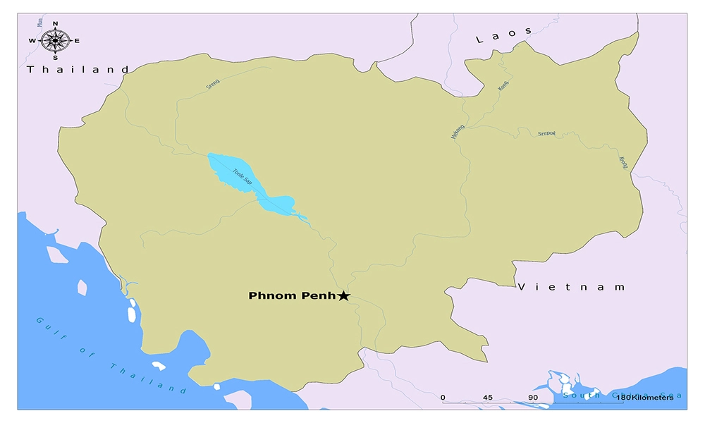 Ubicacion de Phnom Penh