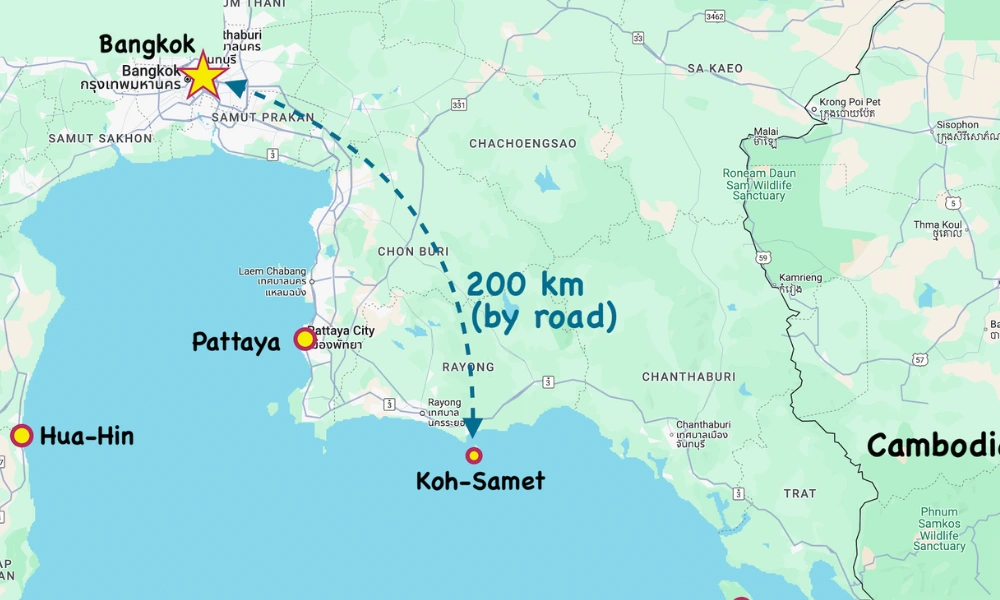 Isla Samet en el mapa