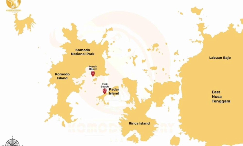 Mapa de las playas rosadas