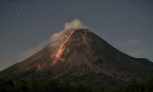 Erupción del Merapi volcano Indonesia