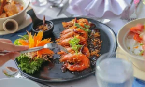 Mariscos frescos en Railay Beach