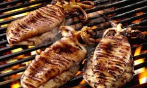 Calamares a la parrilla en Koh Rong Samloem